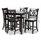 Baxton Studio Chandler Grey Upholstered and Espresso Wood 5-Piece Pub Dining Set 166-10761-9776 - alternate 5